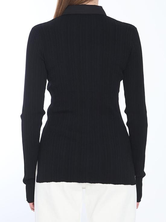 25SS 토템 긴팔 티셔츠 252WRT0453YA0044 001 BLACK - TOTEME