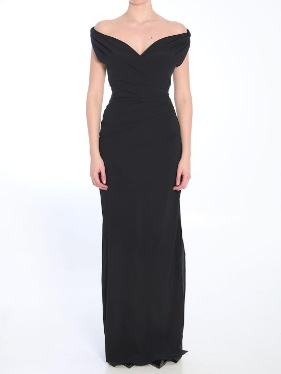 25SS 자크뮈스 롱 원피스 251DR2371767 BLACK