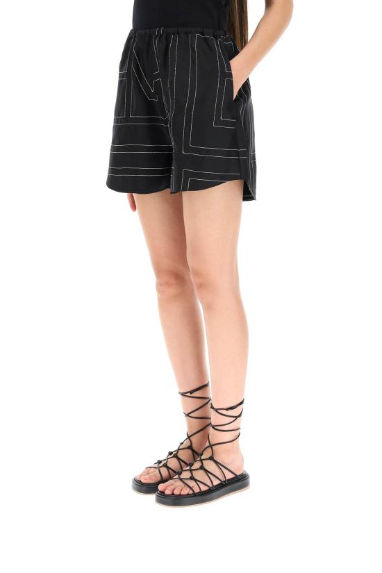 25SS 토템 숏팬츠 223226707 BLACK - TOTEME