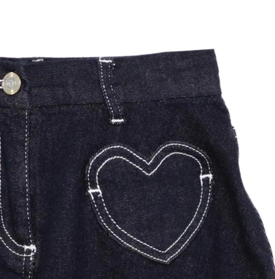 25SS [키즈] 모나리자 스커트 19E701 50210056 Denim - MONNALISA