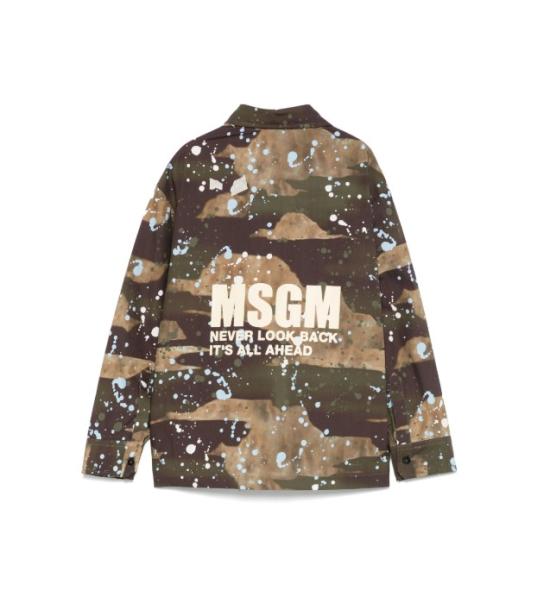 25SS [키즈] 엠에스지엠 셔츠 S5MSJBSI039 MS023 Dark camouflage - MSGM