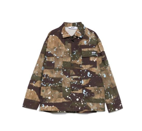 25SS [키즈] 엠에스지엠 셔츠 S5MSJBSI039 MS023 Dark camouflage