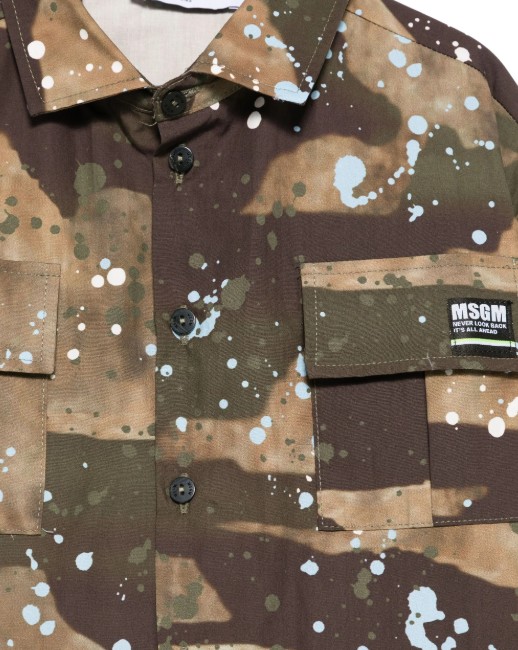 25SS [키즈] 엠에스지엠 셔츠 S5MSJBSI039 MS023 Dark camouflage - MSGM