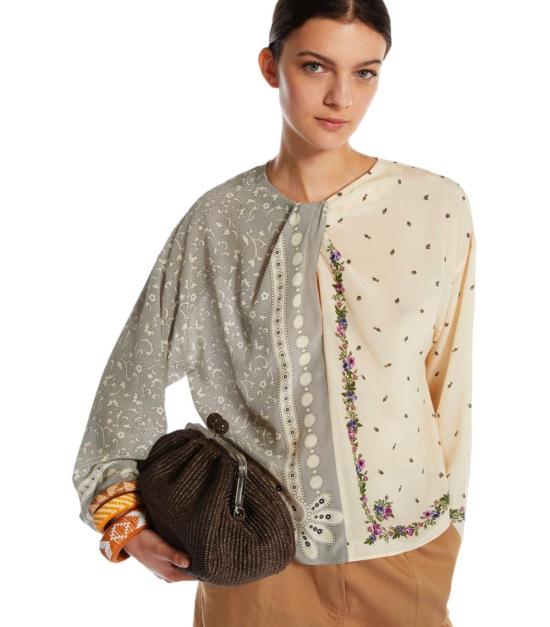 25SS 위켄드막스마라 블라우스 2515111012600 001 42 Ivory - WEEKEND MAX MARA