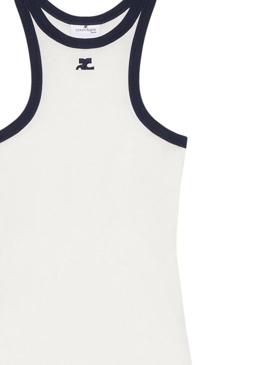 25SS 쿠레쥬 숏 원피스 125JRO577JS0203 0083 HERITAGE WHITE NAVY - COURREGES