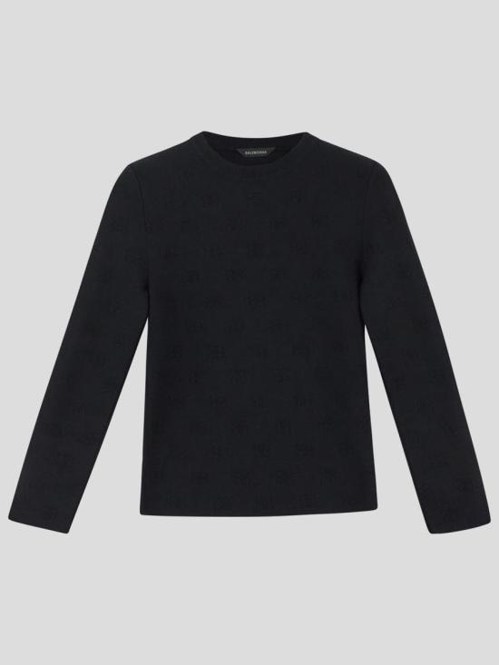 25SS 발렌시아가 긴팔 티셔츠 793613T52151000 Black