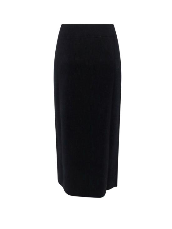 24FW 브루넬로 쿠치넬리 미디 스커트 M16129389 C101 Black - BRUNELLO CUCINELLI
