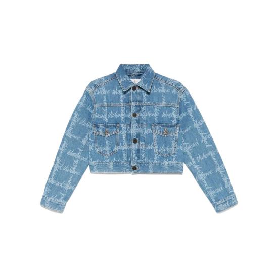 25SS 비비안웨스트우드 MARLENE 마린 크롭 자켓  19010018W014I K306 VW GRID BLUE