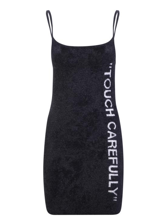  오프화이트 숏 원피스 OWHI067F22 KNI001 1001 Black