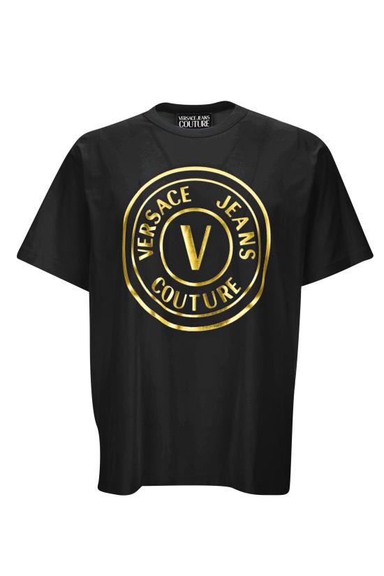 25FW 베르사체 반팔 티셔츠 77GAHT01 CJ00TG89 Black