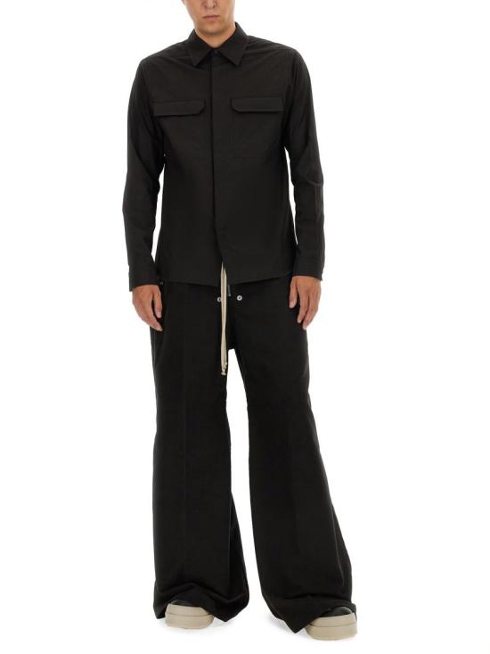 24FW 릭 오웬스 긴팔 셔츠 RU02D6291 P09 Black - RICK OWENS