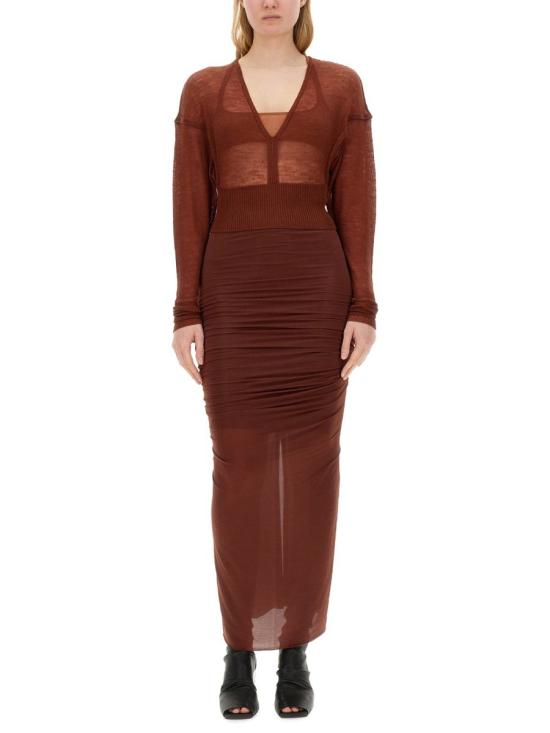  릭 오웬스 긴팔 티셔츠 RO01D2686 KM73 RED - RICK OWENS