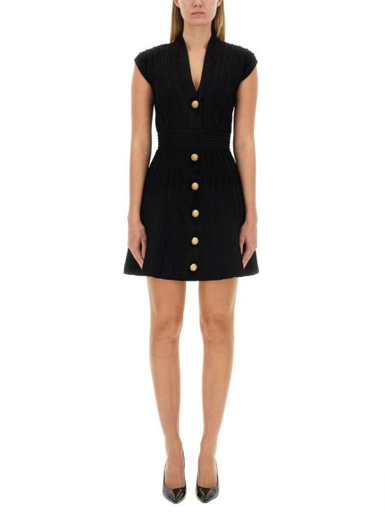 24FW 발망 숏 원피스 DF0R7086KH64 0PA Black