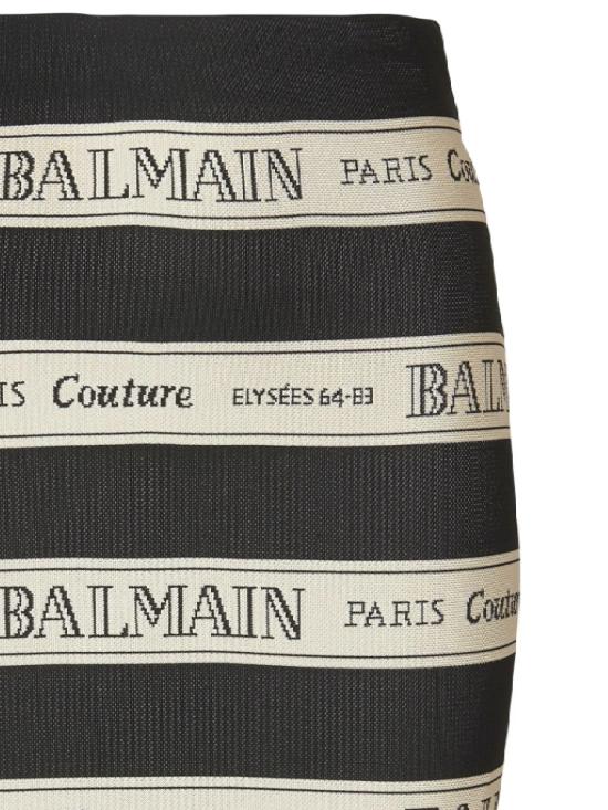 25SS 발망 미디 스커트 EF1LC245JJ95 EDY Noir beige - BALMAIN