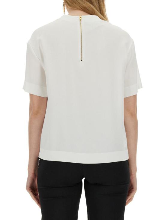  모스키노 반팔 티셔츠 02150433 1001 WHITE - MOSCHINO