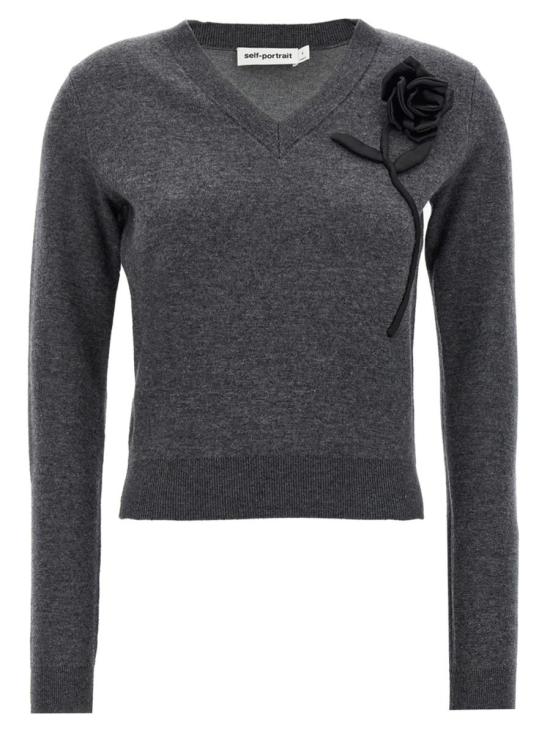 25SS 셀프 포트레이트 스웨터 SS25124TGRGREY GRAY