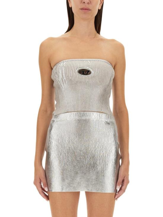 24FW 디젤 민소매 티셔츠 A14813 0HNAT9CJ SILVER