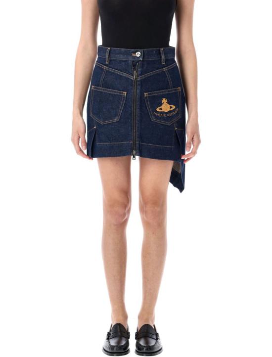 25SS 비비안웨스트우드 데님 스커트 25P19030016W0162 K406 Blue