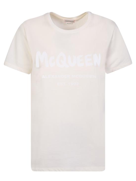  알렉산더 맥퀸 반팔 티셔츠 608614 QZAD3 0954 Pink