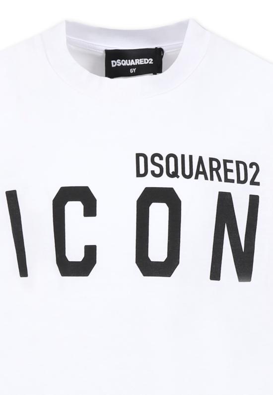 25SS [키즈] 디스퀘어드2 티셔츠 DQ2668 D004G D2T1117U DQ100 WHITE - DSQUARED2