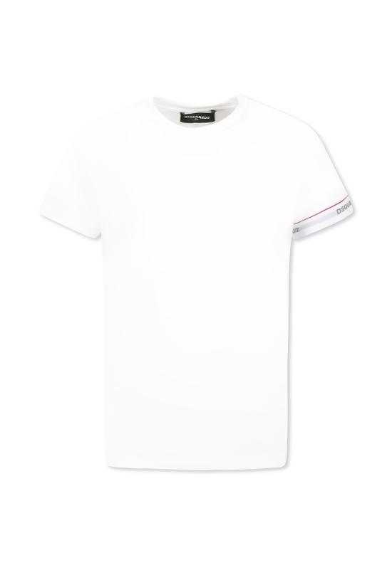 25FW [키즈] 디스퀘어드2 티셔츠 DQ2480 D008J D2UT7U DQ100 WHITE