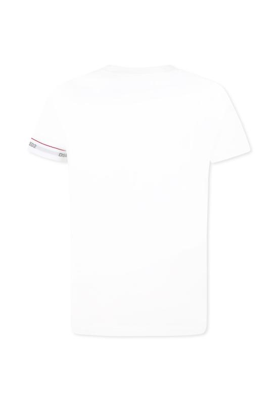 25FW [키즈] 디스퀘어드2 티셔츠 DQ2480 D008J D2UT7U DQ100 WHITE - DSQUARED2