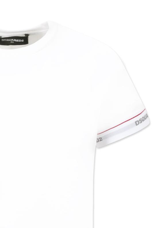 25FW [키즈] 디스퀘어드2 티셔츠 DQ2480 D008J D2UT7U DQ100 WHITE - DSQUARED2
