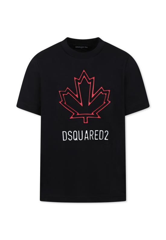 25SS [키즈] 디스퀘어드2 티셔츠 DQ2770 D0015 D2T1134U DQ900 BLACK