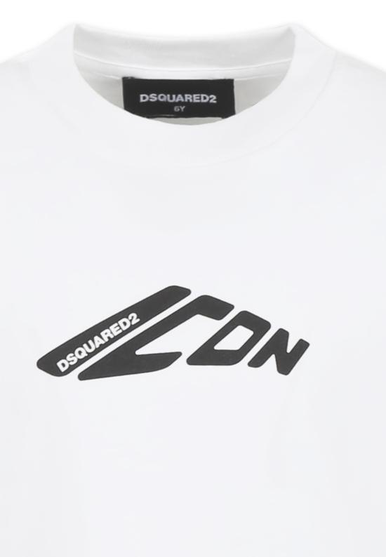 25SS [키즈] 디스퀘어드2 티셔츠 DQ2941 D00XM D2T1163U DQ100 WHITE - DSQUARED2