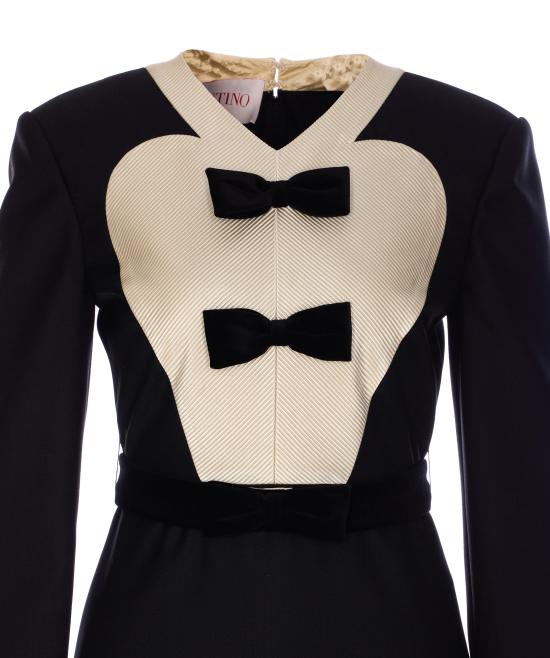 25SS 발렌티노 가라바니 미디 원피스 VADH08VB AUY Black - VALENTINO GARAVANI