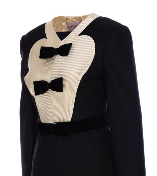 25SS 발렌티노 가라바니 미디 원피스 VADH08VB AUY Black - VALENTINO GARAVANI