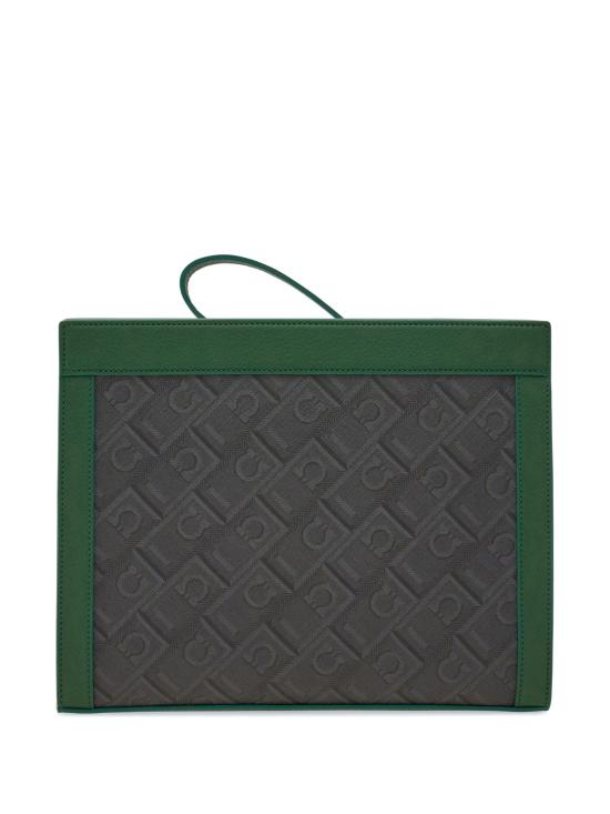 25SS 살바토레 페라가모 클러치/파우치 241664 779698 NERO FOREST GREEN - SALVATORE FERRAGAMO