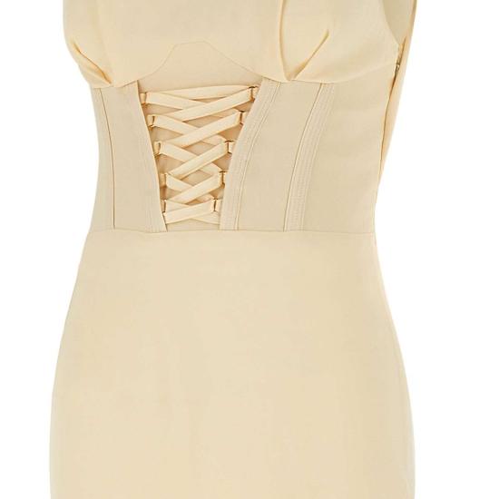 25SS 엘리자베타프랜치 미디 원피스 AB84652E2 DC7 Yellow - ELISABETTA FRANCHI