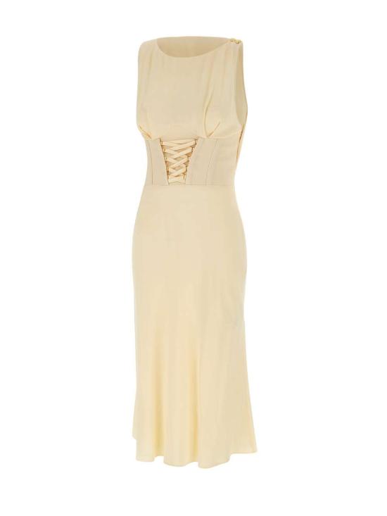 25SS 엘리자베타프랜치 미디 원피스 AB84652E2 DC7 Yellow - ELISABETTA FRANCHI