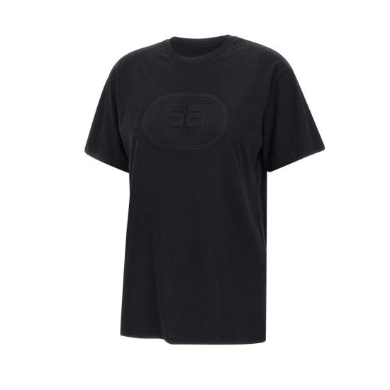 25SS 엘리자베타프랜치 반팔 티셔츠 MA60N51E2 110 Black - ELISABETTA FRANCHI