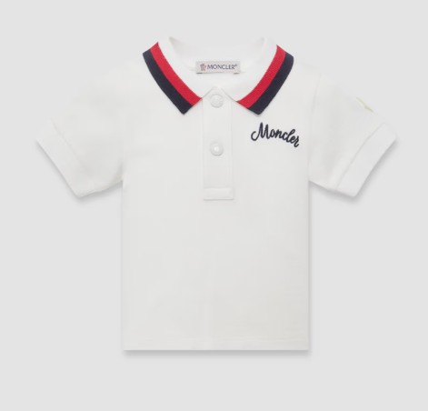 25SS [키즈] 몽클레어 폴로 셔츠 9518A000 01 89AL2034 Bianca blu