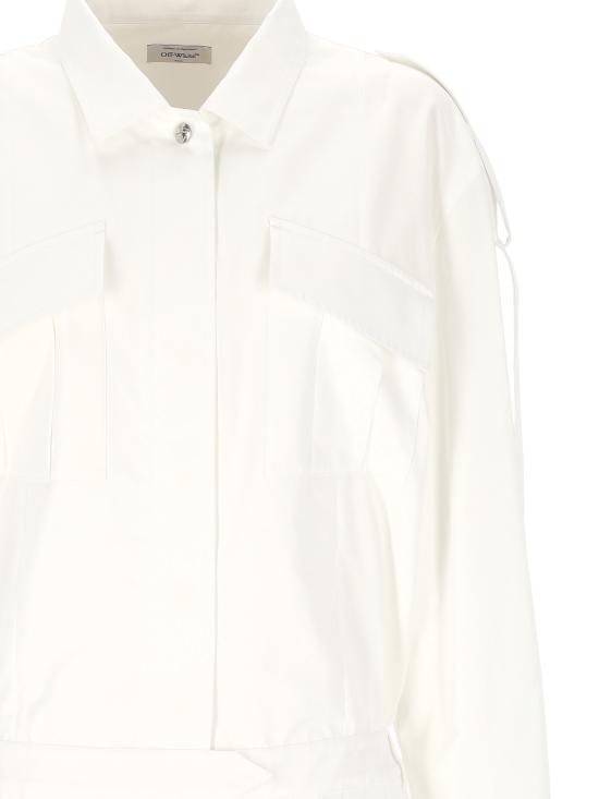 25SS 오프화이트 숏 원피스 OWDG00AS25FAB001 0110 WHITE BL - OFF WHITE