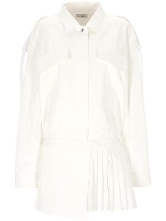 25SS 오프화이트 숏 원피스 OWDG00AS25FAB001 0110 WHITE BL