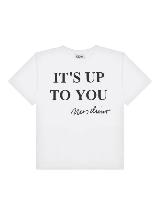 25SS [키즈] 모스키노 티셔츠 HAM06RLAA02 10101 White