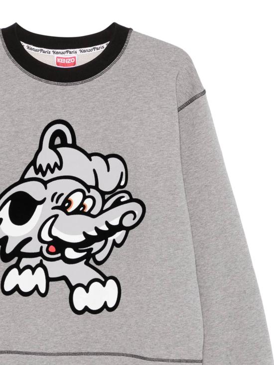 25SS 겐조 긴팔 티셔츠 FF52SW1764MF 94 Gris perle - KENZO