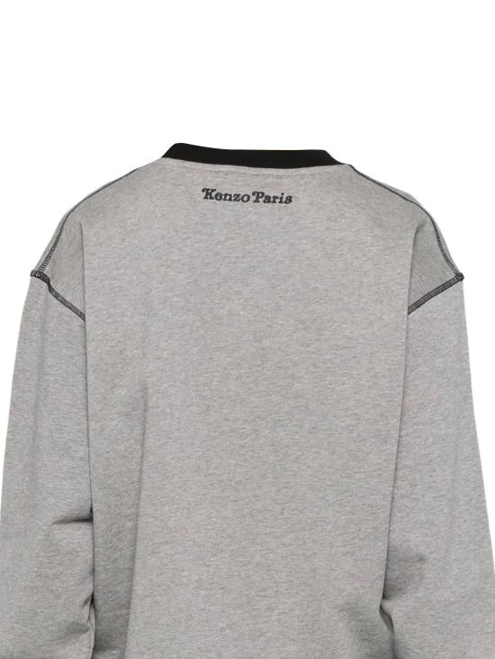 25SS 겐조 긴팔 티셔츠 FF52SW1764MF 94 Gris perle - KENZO