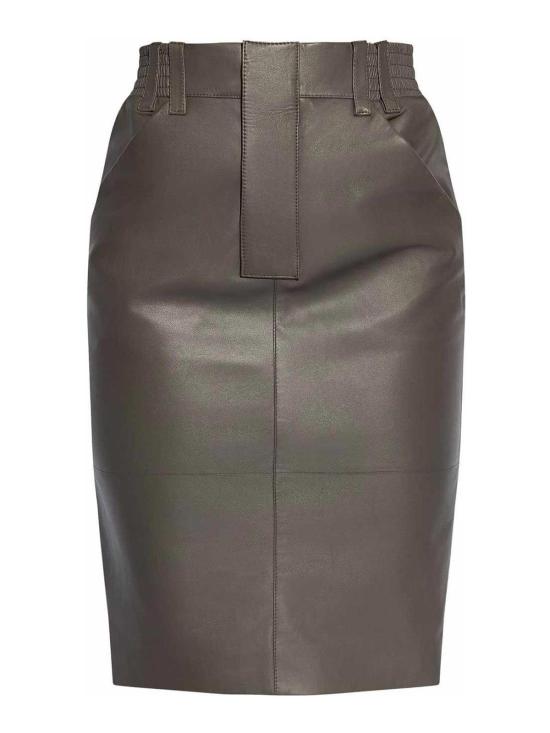  생로랑 미디 스커트 803422YCEP21243 Light Grey