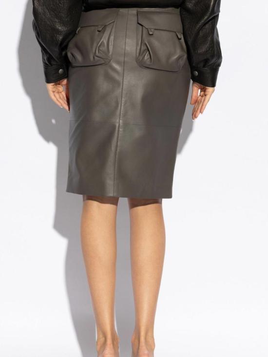  생로랑 미디 스커트 803422YCEP21243 Light Grey - SAINT LAURENT