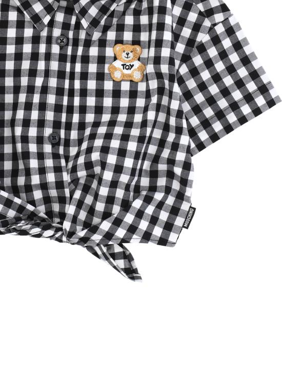 25SS [키즈] 모스키노 셔츠 HDC021LME04 80359 White - MOSCHINO