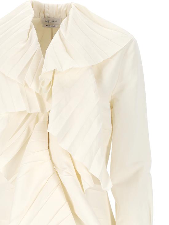 25SS 알렉산더 맥퀸 블라우스 818373 QEAF29015 White - ALEXANDER MCQUEEN