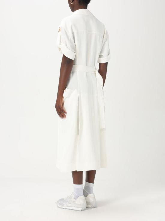 25FW 보테가베네타 롱 원피스 820007V3OZ0 9071 White - BOTTEGA VENETA