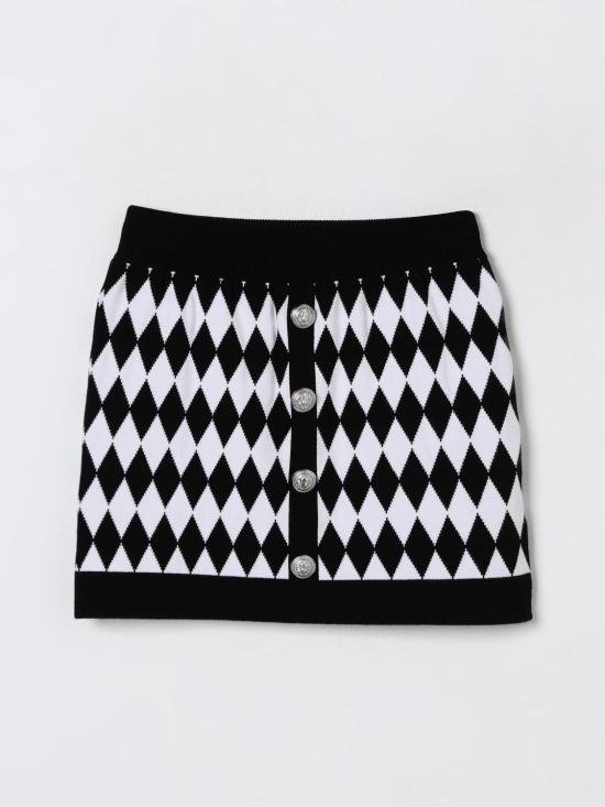 25SS [키즈] 발망 스커트 BW7A01Z2358 930BC Black