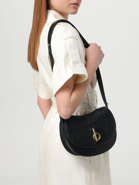 25FW 버버리 스몰 락킹 호스 백 8102214 Black - BURBERRY