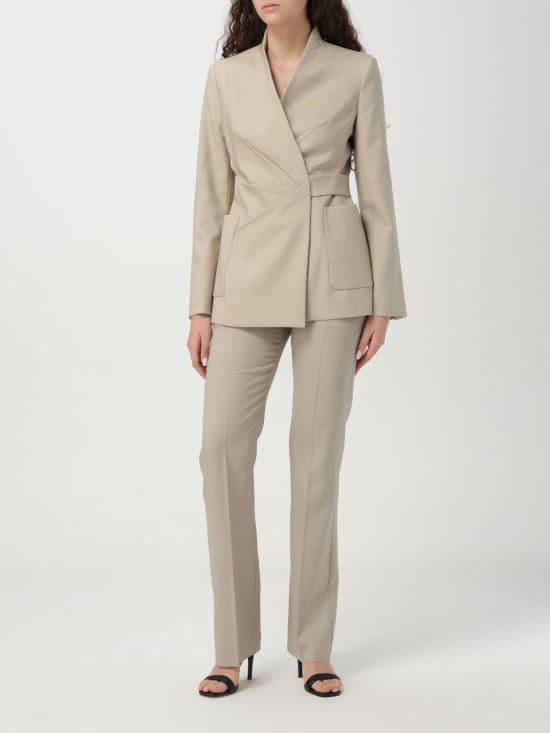 25FW 막스마라 스트레이트 팬츠 2511131063600 006 Beige - MAX MARA