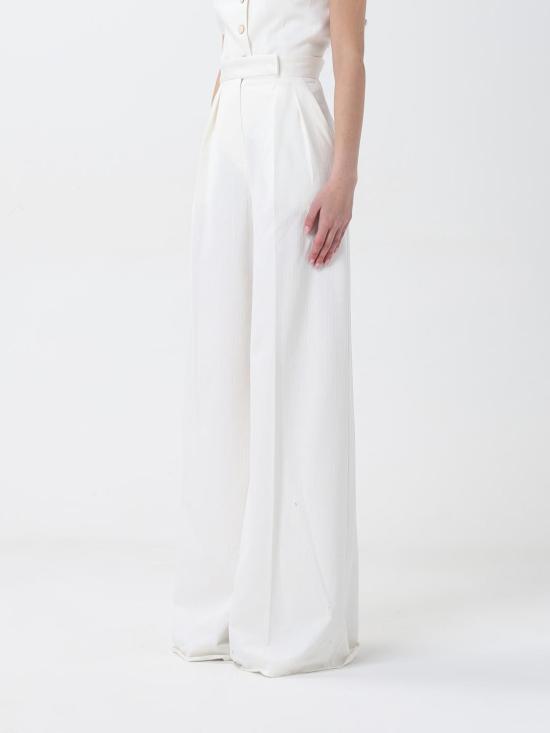 25FW 막스마라 스트레이트 팬츠 2511781012600 001 White - MAX MARA